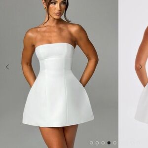 Strapless White Mini Dress - Classic Elegant Look